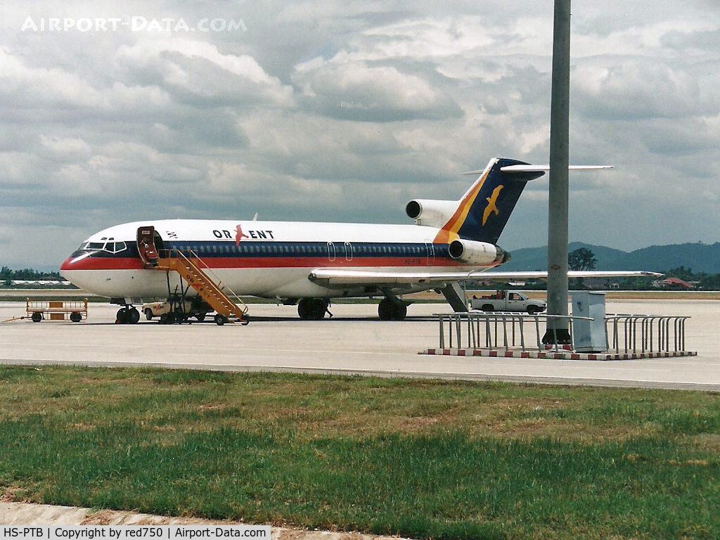 HS-PTB, 1970 Boeing 727-225 C/N 20448, Photograph by Edwin van Opstal with permission. Scanned from a color print.