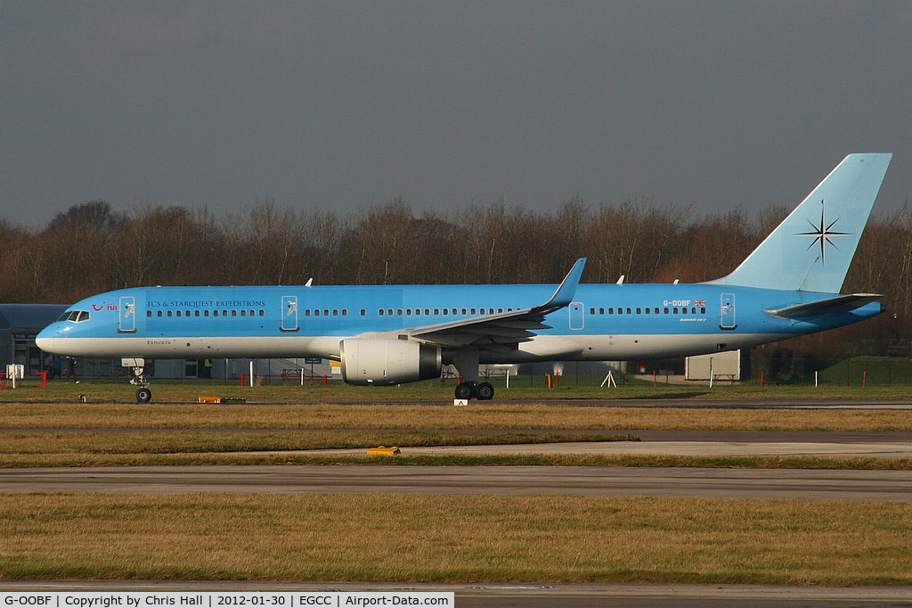 G-OOBF, 2004 Boeing 757-28A C/N 33101, Operated by Thomson for TCS & Starquest Expedition, this VIP-configured B757 seats 78 passengers in plush VIP-style leather seating