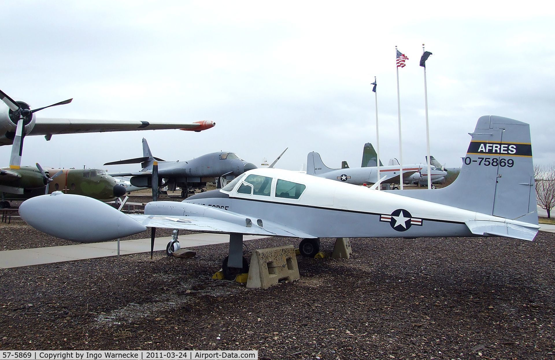 57-5869, 1956 Cessna U-3A Blue Canoe (310A) C/N 38024, Cessna L-27A (U-3A) at the Hill Aerospace Museum, Roy UT