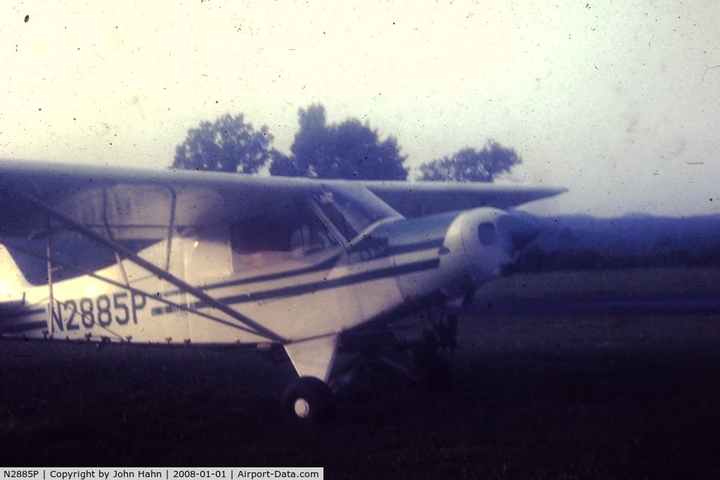 N2885P, 1954 Piper PA-18A 150 Super Cub C/N 18-4482, Bud Confer about to taxi out at New Paltz NY in 1969