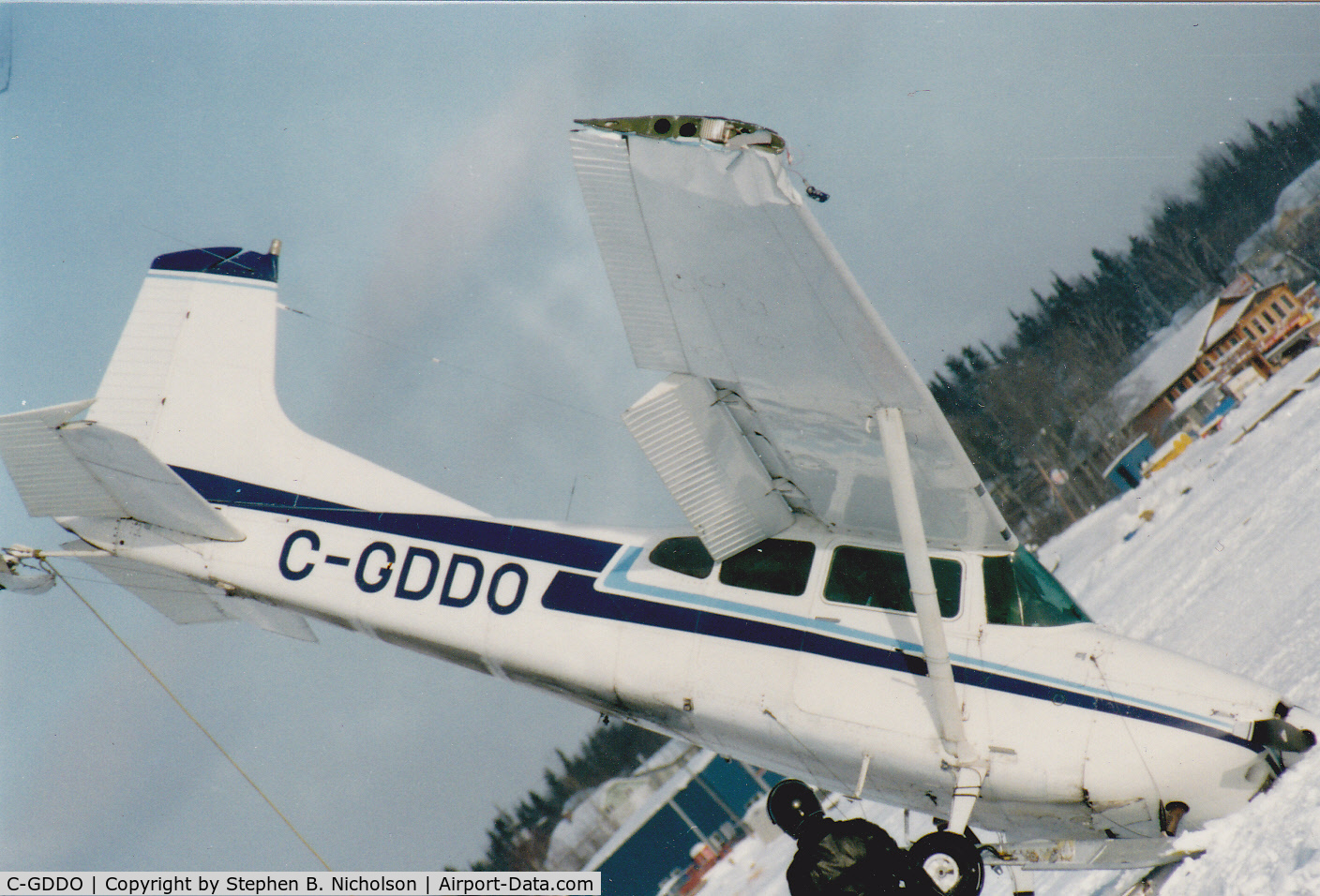 C-GDDO, 1976 Cessna 180J Skywagon C/N 180-52652, One fine day in January 1993 I looked out my window to see this...