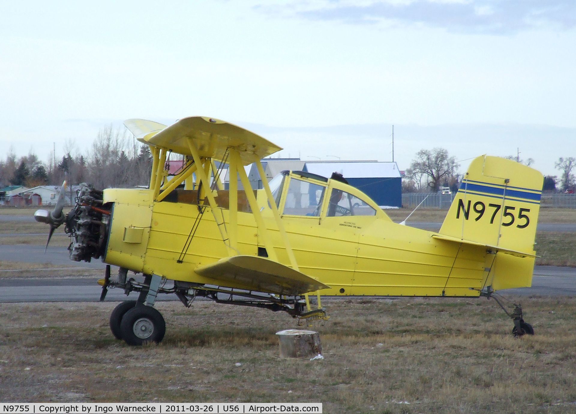 N9755, 1974 Grumman-Schweizer G-164A C/N 1250, Grumman G-164A Ag-Cat at Rigby-Jefferson County airport, Rigby ID