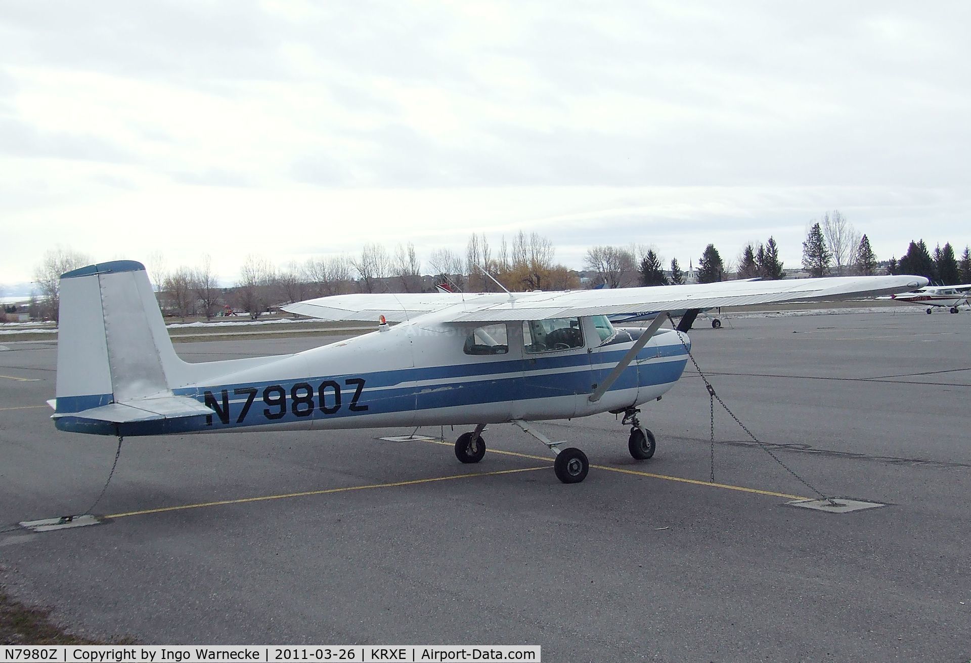 N7980Z, 1963 Cessna 150C C/N 15060080, Cessna 150C at Rexburg-Madison County airport, Rexburg ID