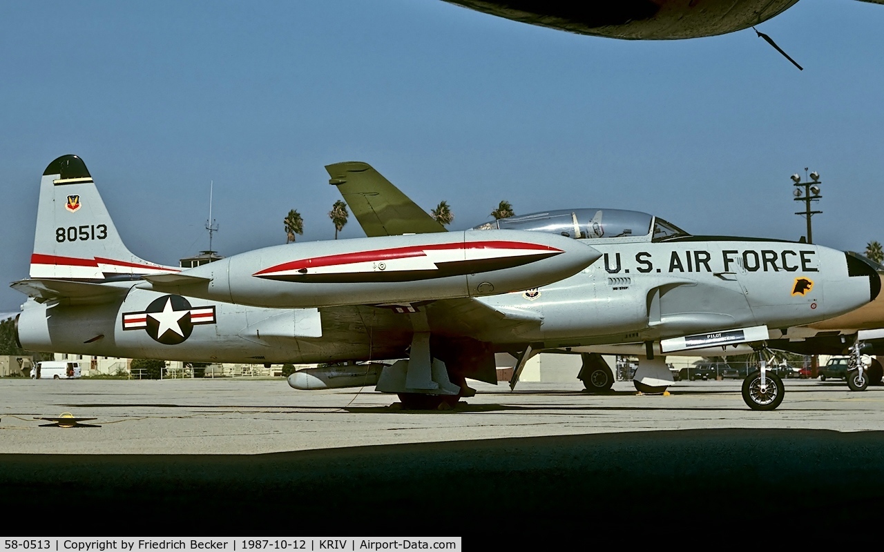 58-0513, 1958 Lockheed T-33A Shooting Star C/N 580-1562, March Field Aviation Museum