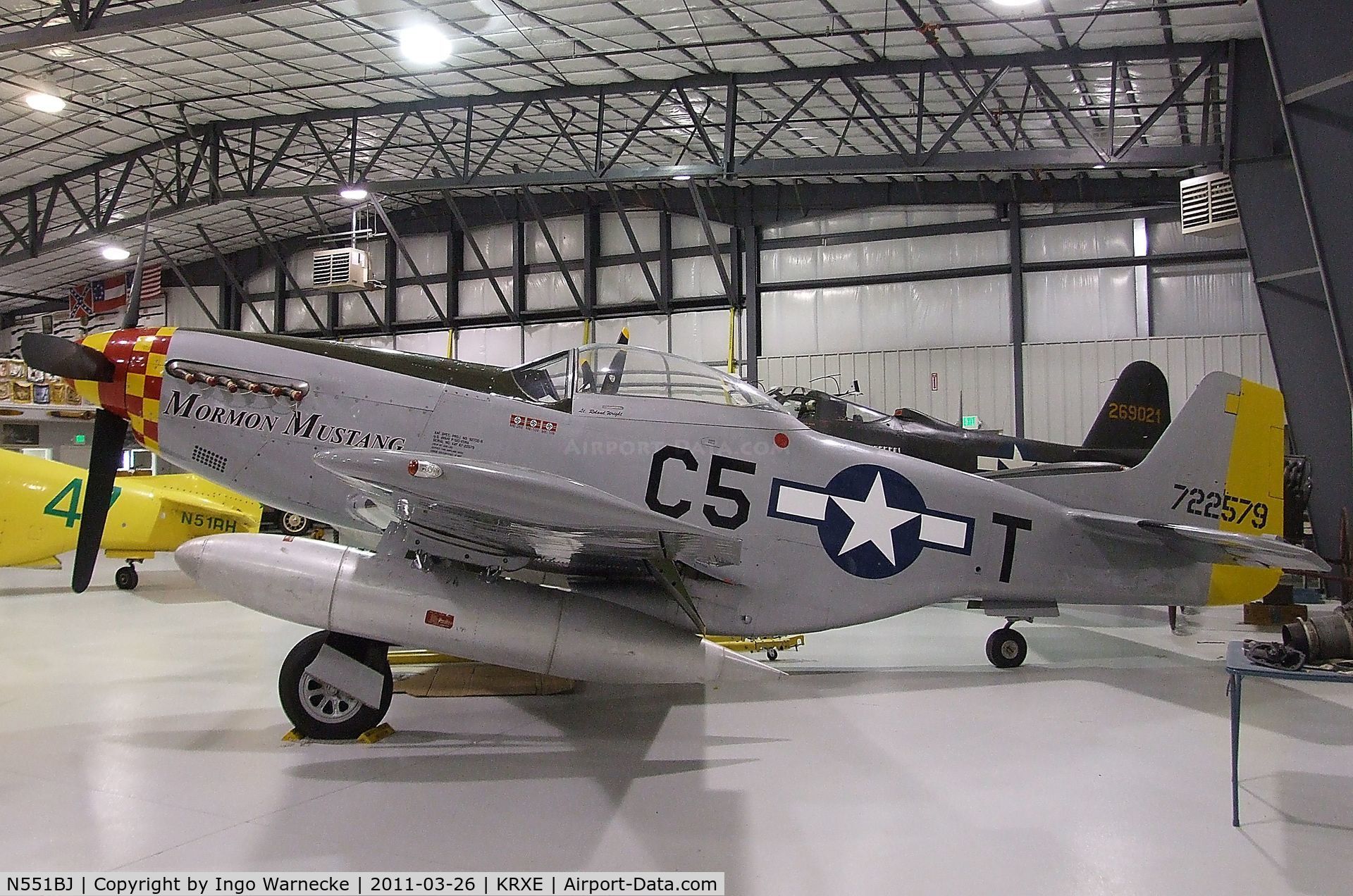 N551BJ, North American F-51D Mustang C/N 67-22579, Cavalier F-51D Mustang at the Legacy Flight Museum, Rexburg ID