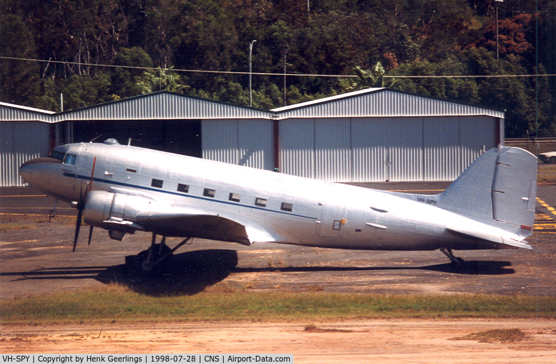 VH-SPY, Douglas C-47B Skytrain C/N 16365 /33113, DC-3 Australia South Pacific. cs on starboard side only.