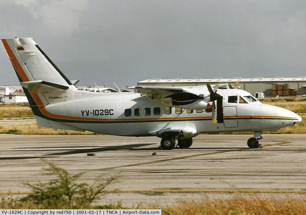 YV-1029C, Let L-410 Turbolet C/N 831027, Photograph by Edwin van Opstal with permission. Scanned from a color print.