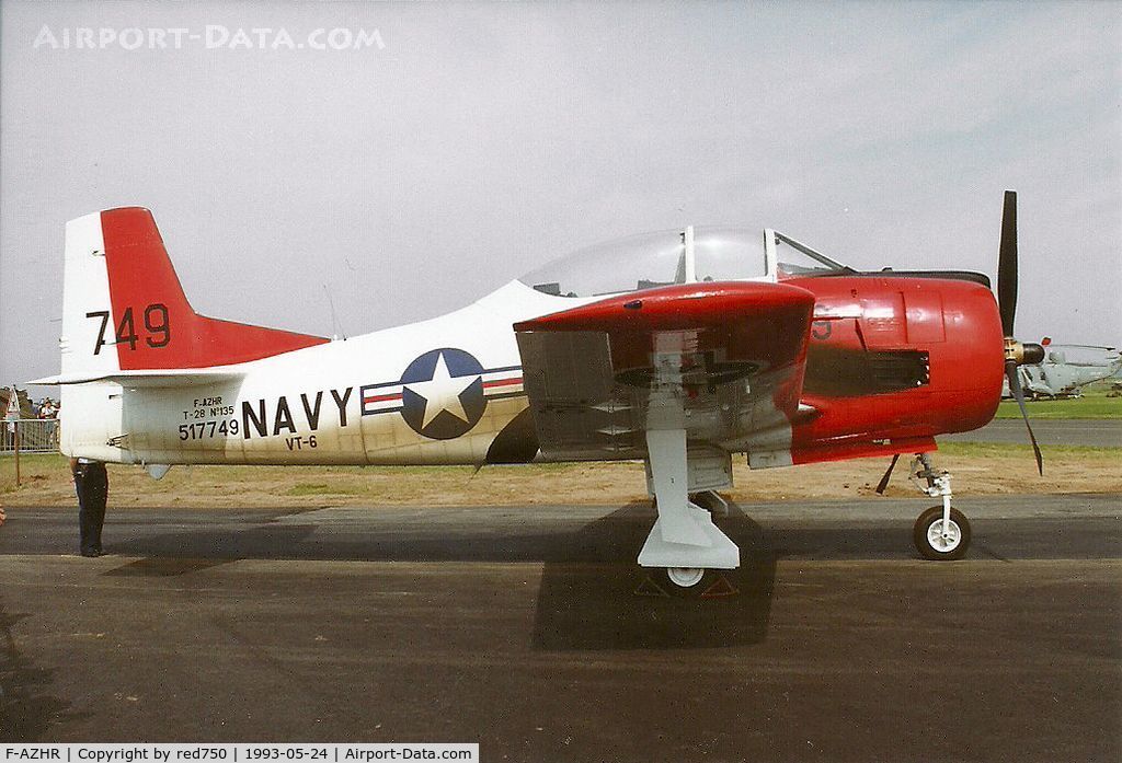 F-AZHR, North American T-28A Fennec C/N 174-602, Photograph by Edwin van Opstal with permission. Scanned from a color print.