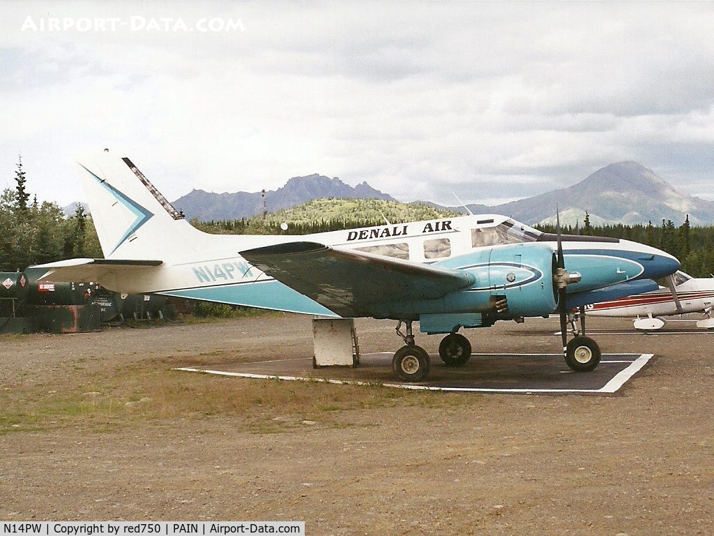N14PW, 1951 Beech C-45H Expeditor C/N AF-314, Photograph by Edwin van Opstal with permission. Scanned from a color print. Taken at Denali National Park Alaska.