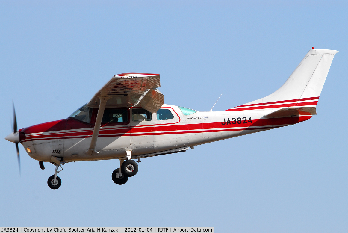 JA3824, 1979 Cessna TU206G 6 II Turbo Stationair C/N U20604888, NikonD200+TAMRON AF 200-500mm F/5-6.3 LD IF
