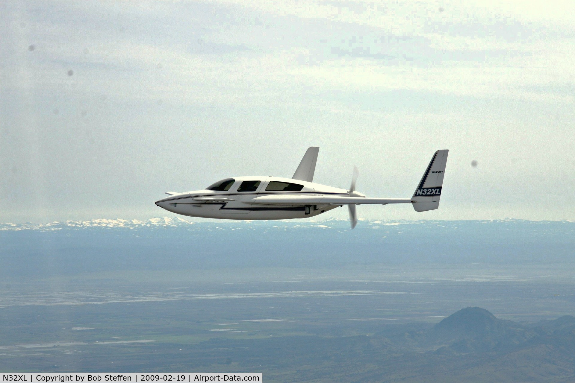 N32XL, Velocity Velocity XL RG C/N N474, N 32XL flying over Northern CA
