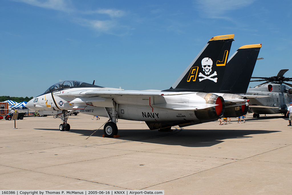 160386, Grumman F-14A Tomcat C/N 242, A/C was restored displaying the markings of VF-84, and displayed at NAS Willow Grove, PA.