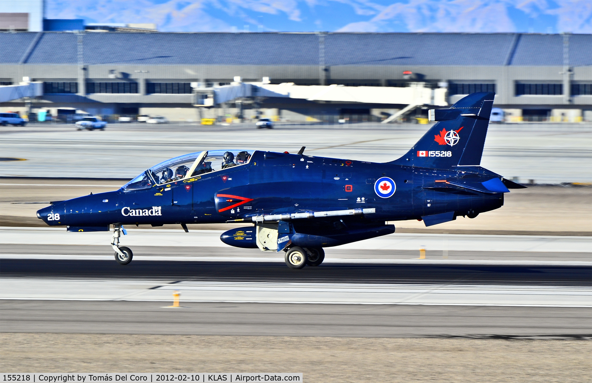 155218, 2001 BAe Systems CT-155 Hawk C/N IT026/712, 155218 2001 BAE Systems CT-155 Hawk C/N IT026/712

- Las Vegas - McCarran International (LAS / KLAS)
USA - Nevada, February 10, 2012
Photo: Tomás Del Coro
