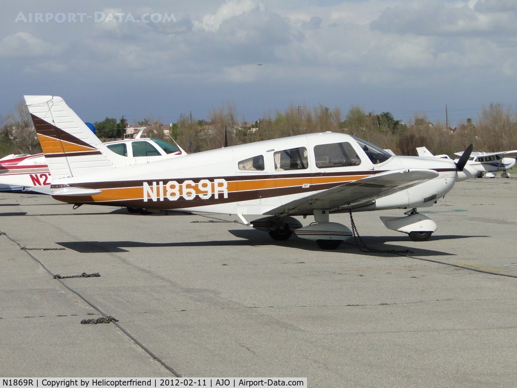 N1869R, 1975 Piper PA-28-181 C/N 28-7690060, Tied down & Parked