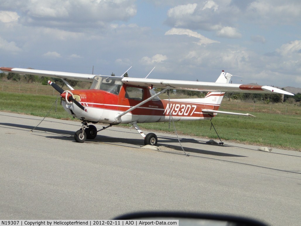 N19307, 1973 Cessna 150L C/N 15074324, Tied down & parked