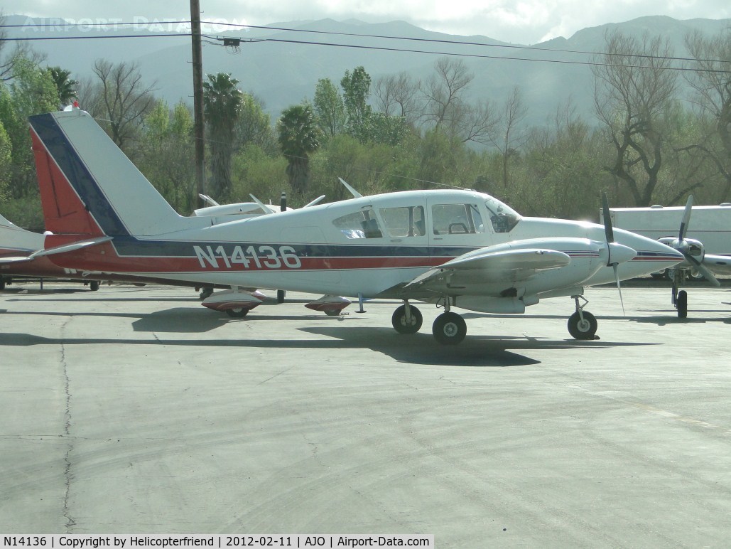 N14136, 1971 Piper PA-23-250 Aztec C/N 27-4703, Parked on the east side