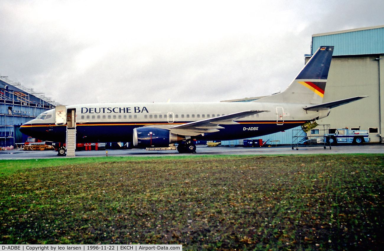 D-ADBE, 1989 Boeing 737-3L9 C/N 24569, Copenhagen Kastrup 22.11.96