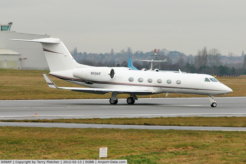 N59AP, 2008 Gulfstream Aerospace GIV-X (G450) C/N 4127, 2008 Gulfstream Aerospace GIV-X (G450), c/n: 4127 departing Birmingham (UK)
