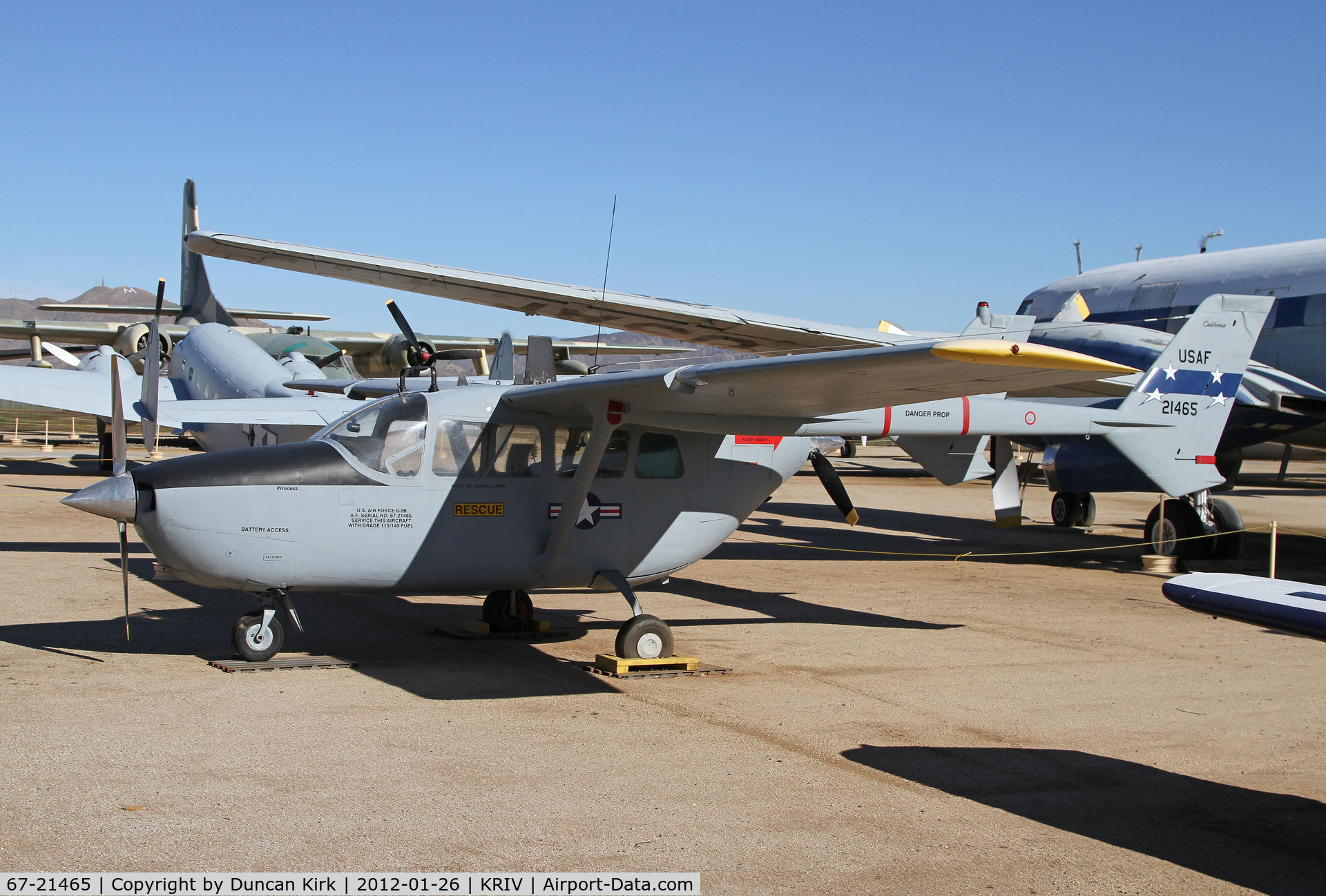 67-21465, 1967 Cessna 0-2B Super Skymaster C/N MC337-0261, Venerable pusher puller