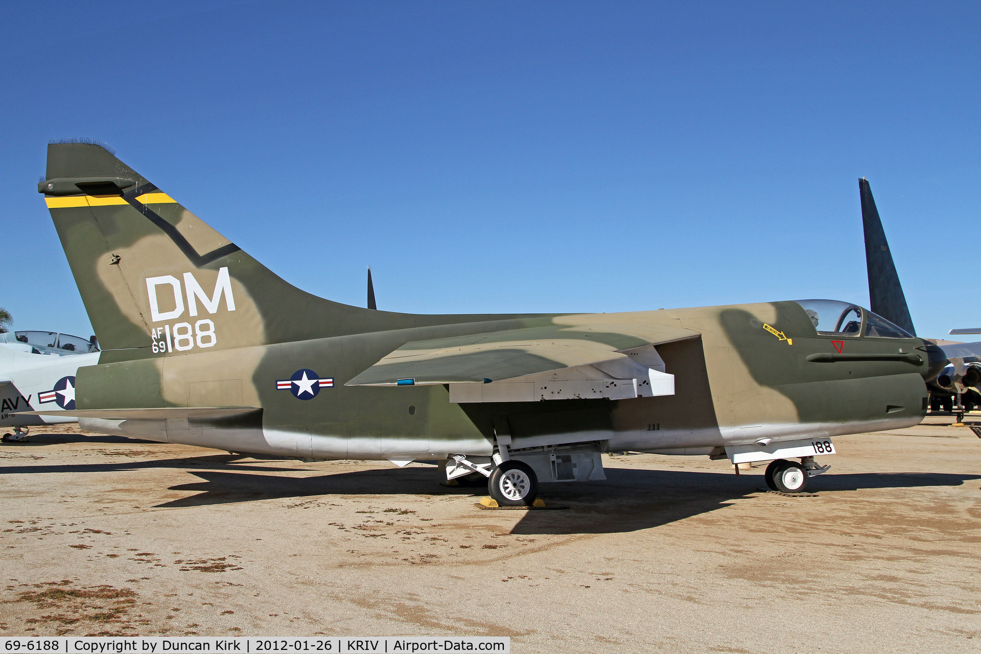69-6188, 1969 LTV A-7D Corsair II C/N D-018, Not that old by museum standards!