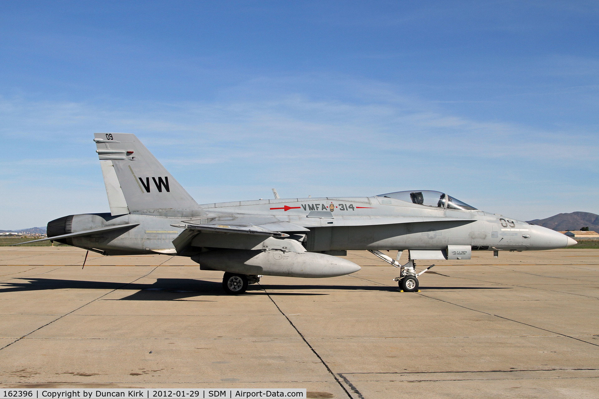 162396, McDonnell Douglas F/A-18A Hornet C/N 0220, F-18's regularly visit Brown Field