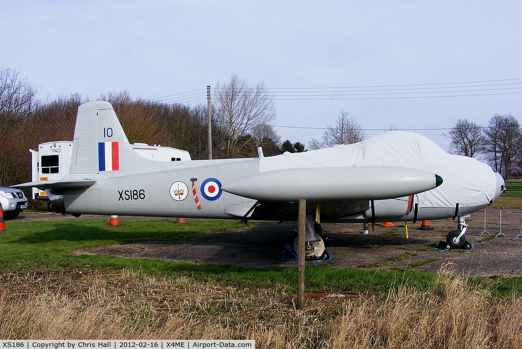 XS186, 1964 BAC 84 Jet Provost T.4 C/N PAC/W/22179, preserved at the Metheringham Airfield Visitor Centre