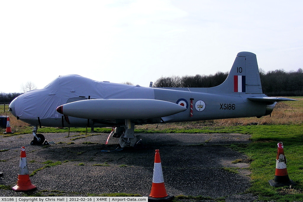 XS186, 1964 BAC 84 Jet Provost T.4 C/N PAC/W/22179, preserved at the Metheringham Airfield Visitor Centre