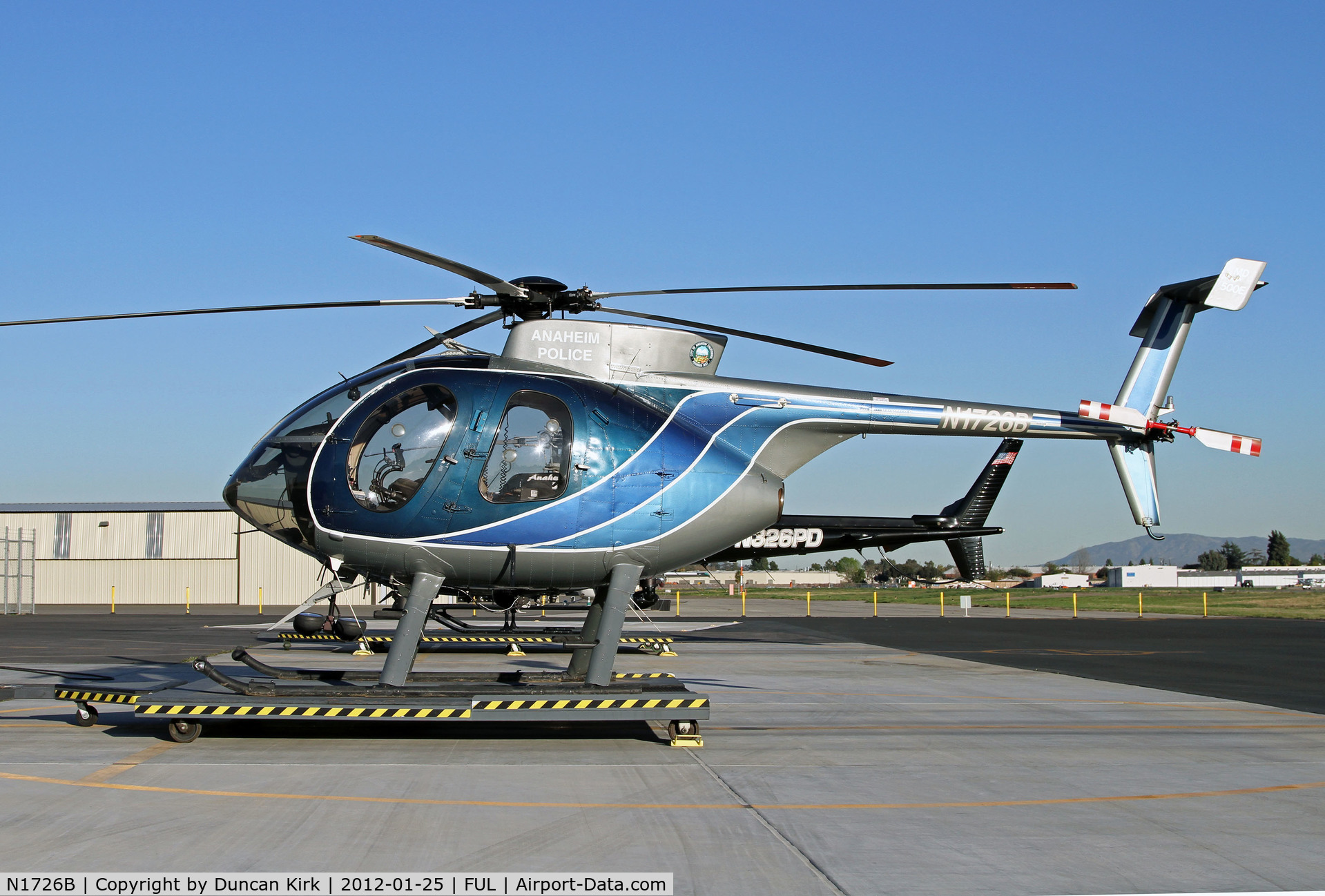 N1726B, 2000 MD Helicopters 369E C/N 0551E, Anaheim Police Dept chopper