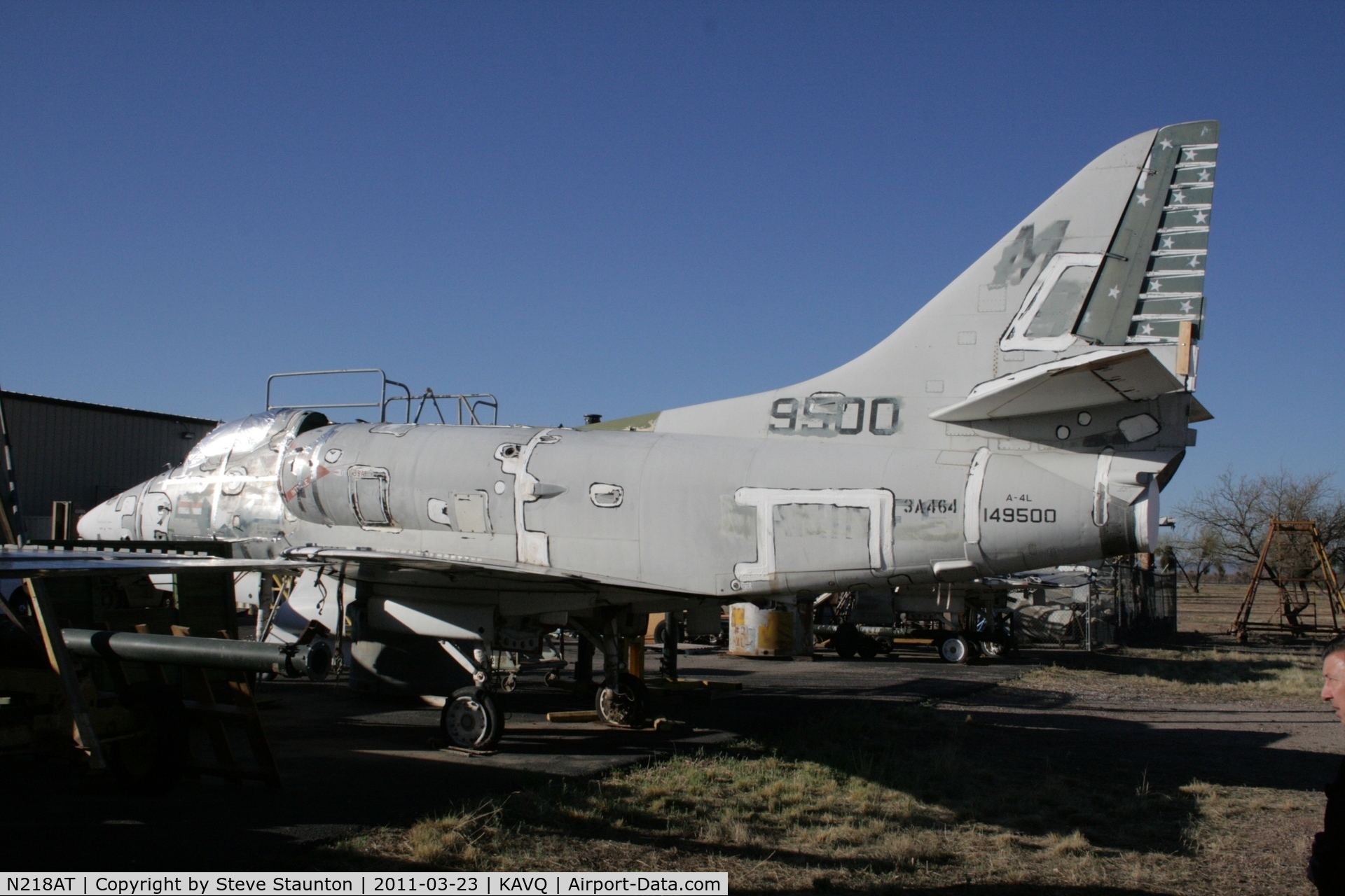 N218AT, Douglas A-4L Skyhawk C/N 12825, Taken at Avra Valley Airport, in March 2011 whilst on an Aeroprint Aviation tour