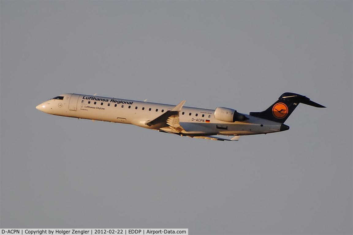 D-ACPN, 2003 Bombardier CRJ-701ER (CL-600-2C10) Regional Jet C/N 10083, Departure to MUC in last daylight.....