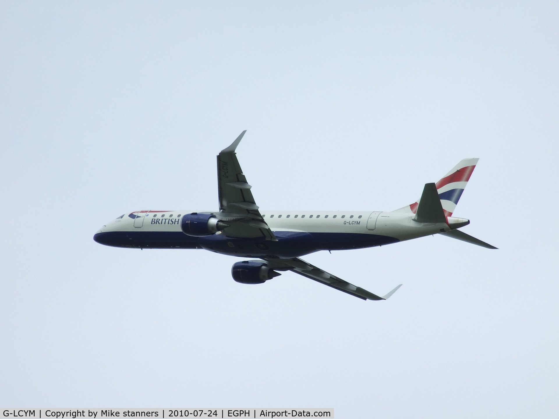 G-LCYM, 2010 Embraer 190SR (ERJ-190-100SR) C/N 19000351, British airways EMB-190-100SR Departs EDI For LCY