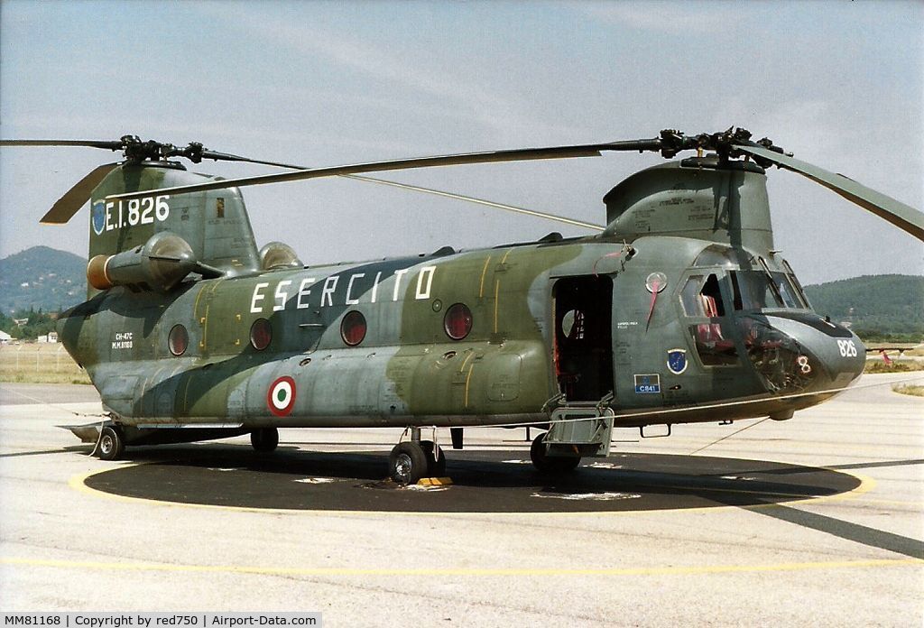 MM81168, Boeing Vertol CH-47C Chinook C/N M-027, Photograph by Edwin van Opstal with permission. Scanned from a color print.