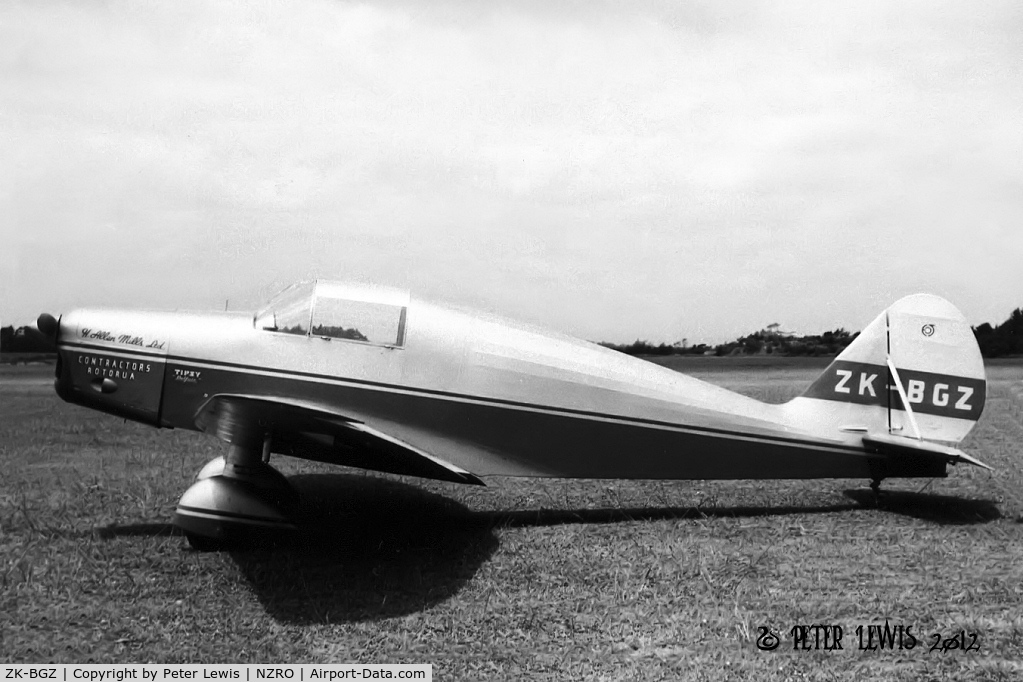 ZK-BGZ, 1947 Tipsy Belfair C/N 532, H Allen Mills, Rotorua