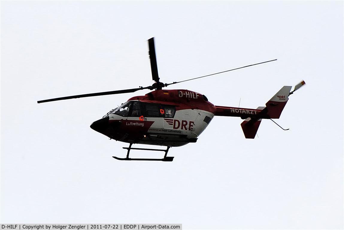 D-HILF, Eurocopter-Kawasaki BK-117B-2 C/N 7096, Crossing above my spotter position....