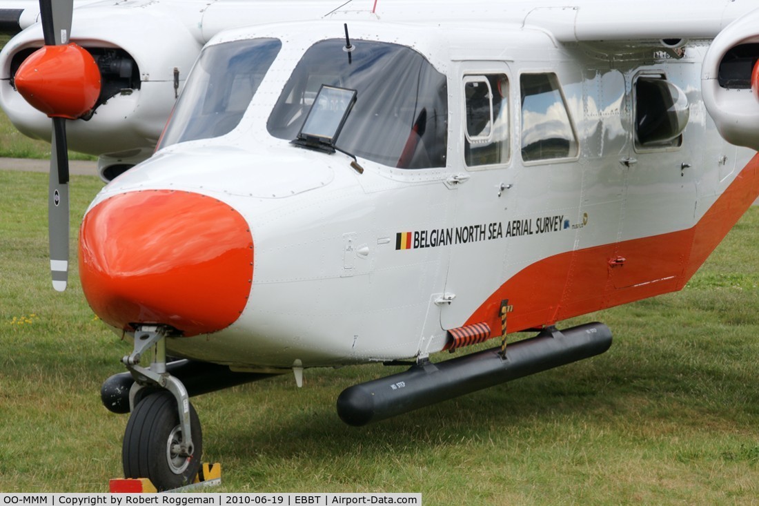 OO-MMM, 1975 Britten-Norman BN-2A-21 Islander C/N 468, 100 years EBBT.BELGIAN NORTH SEA AERIAL SURVEY.