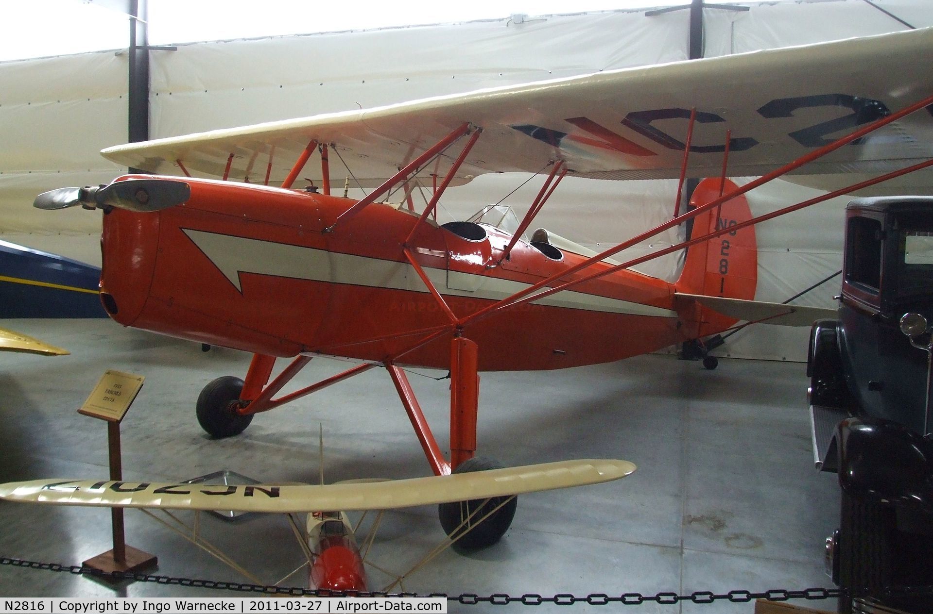 N2816, 1933 Fairchild 22 C7A C/N 1053, Fairchild 22 C7A at the Western Antique Aeroplane and Automobile Museum, Hood River OR