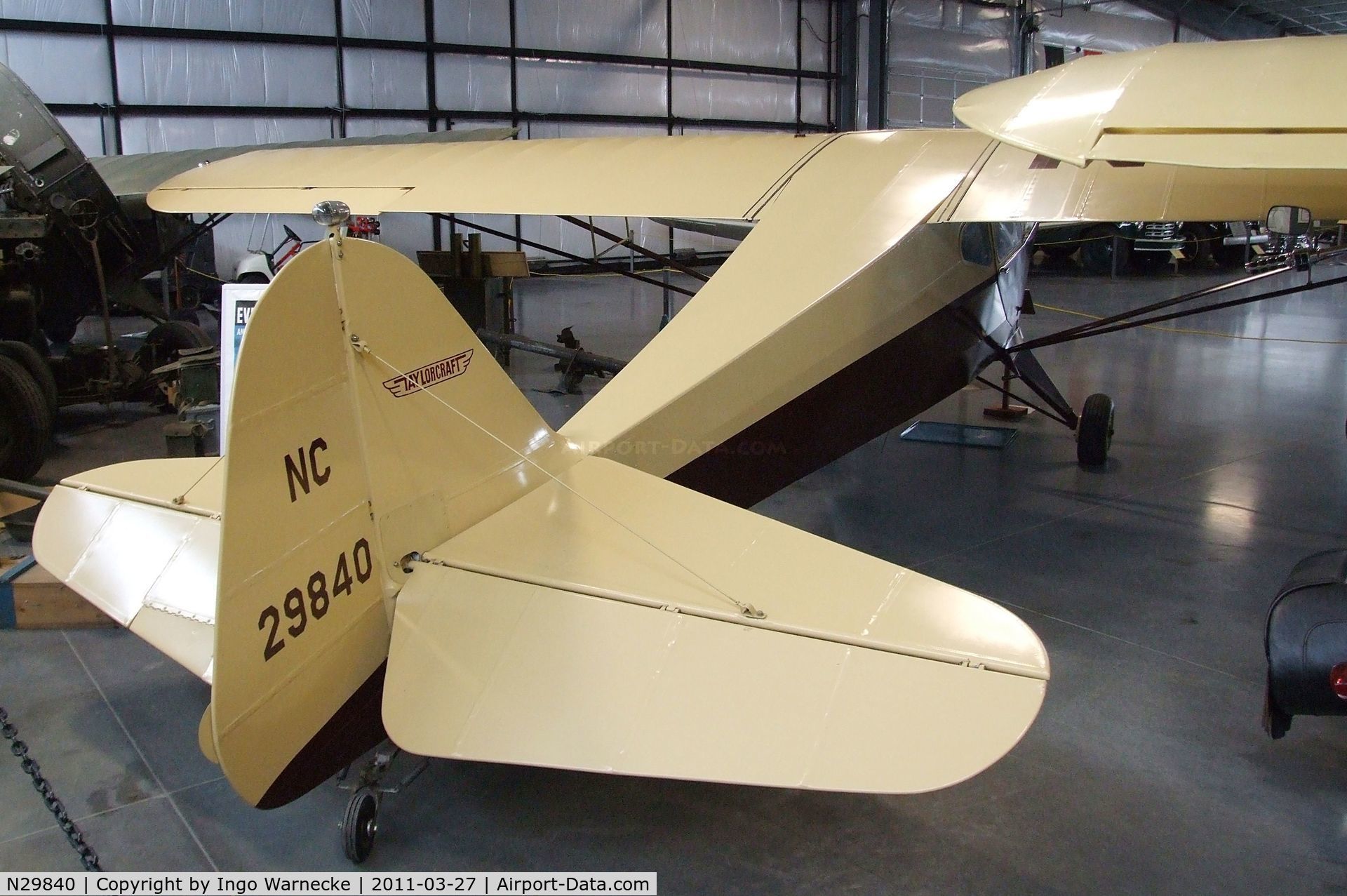 N29840, 1941 Taylorcraft BC12-65 C/N 2691, Taylorcraft BC12-65 at the Western Antique Aeroplane and Automobile Museum, Hood River OR