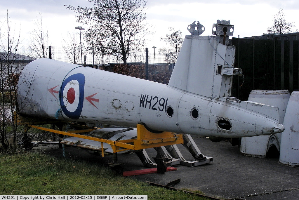 WH291, Gloster Meteor F.8 C/N Not found WH291, under restoration at the Speke Aerodrome Heritage Group (SAHG)