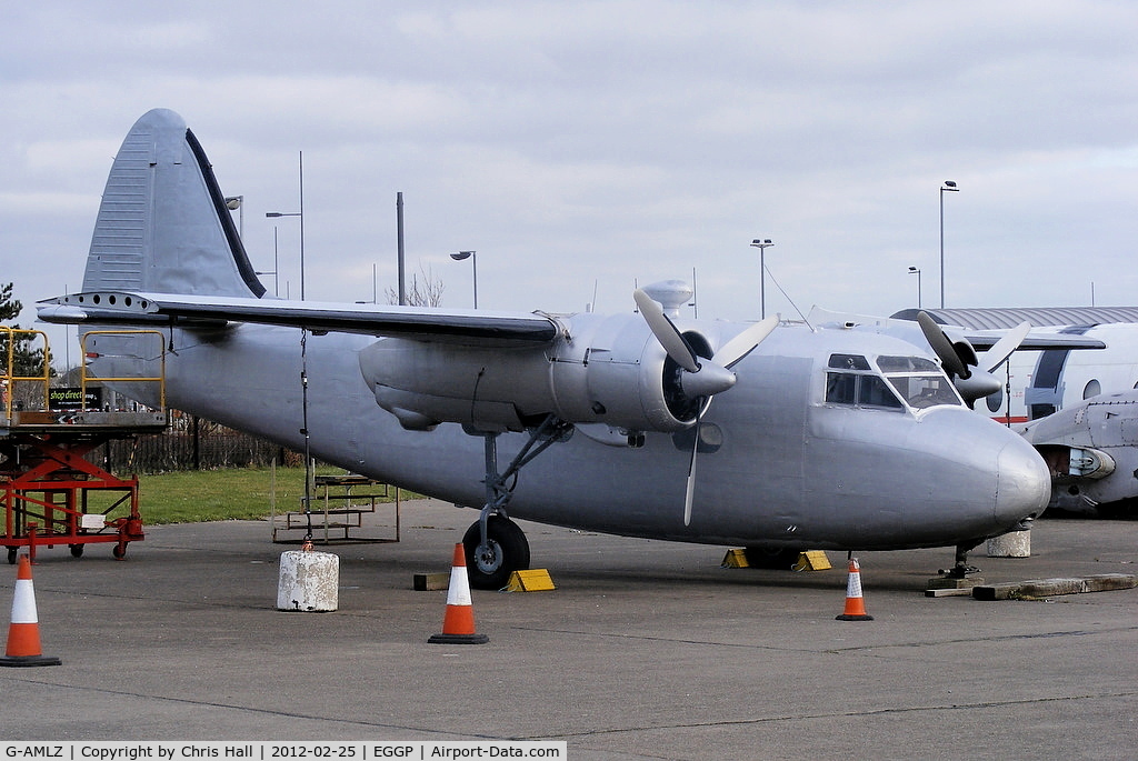 G-AMLZ, Percival P-50 Prince 6E C/N P50-46, preserved by the Speke Aerodrome Heritage Group (SAHG) on the old Speke apron