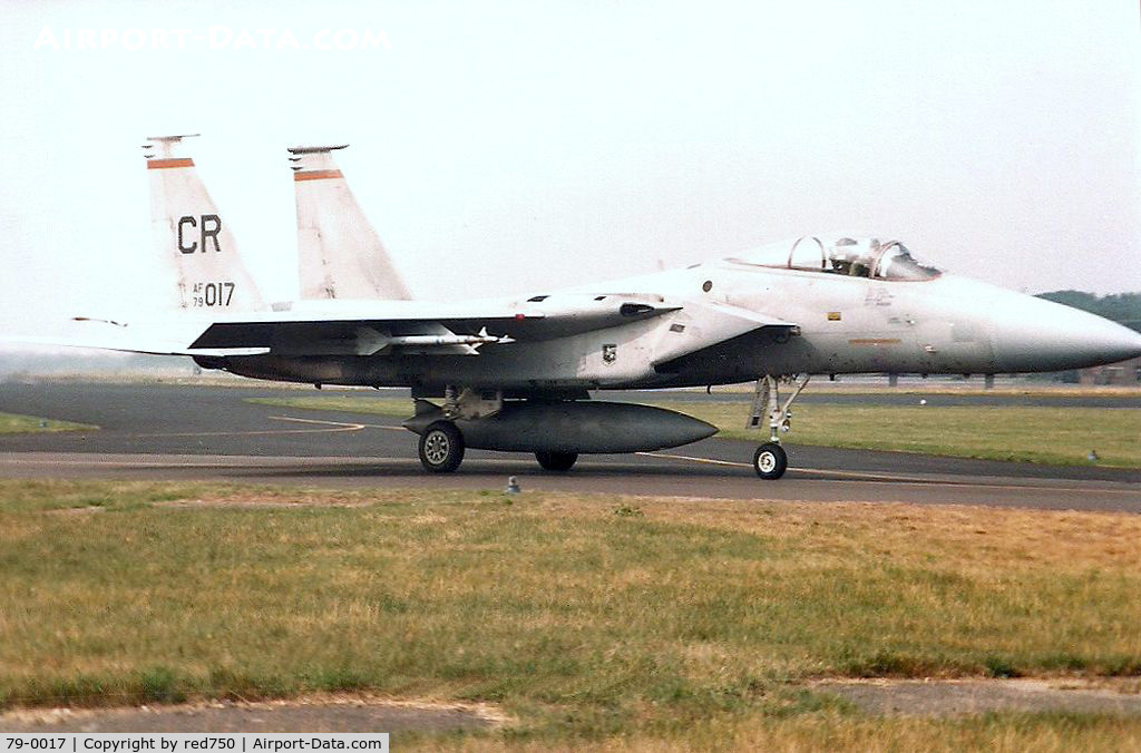 79-0017, 1979 McDonnell Douglas F-15C Eagle C/N 0547/C086, Photograph by Edwin van Opstal with permission. Scanned from a color print.