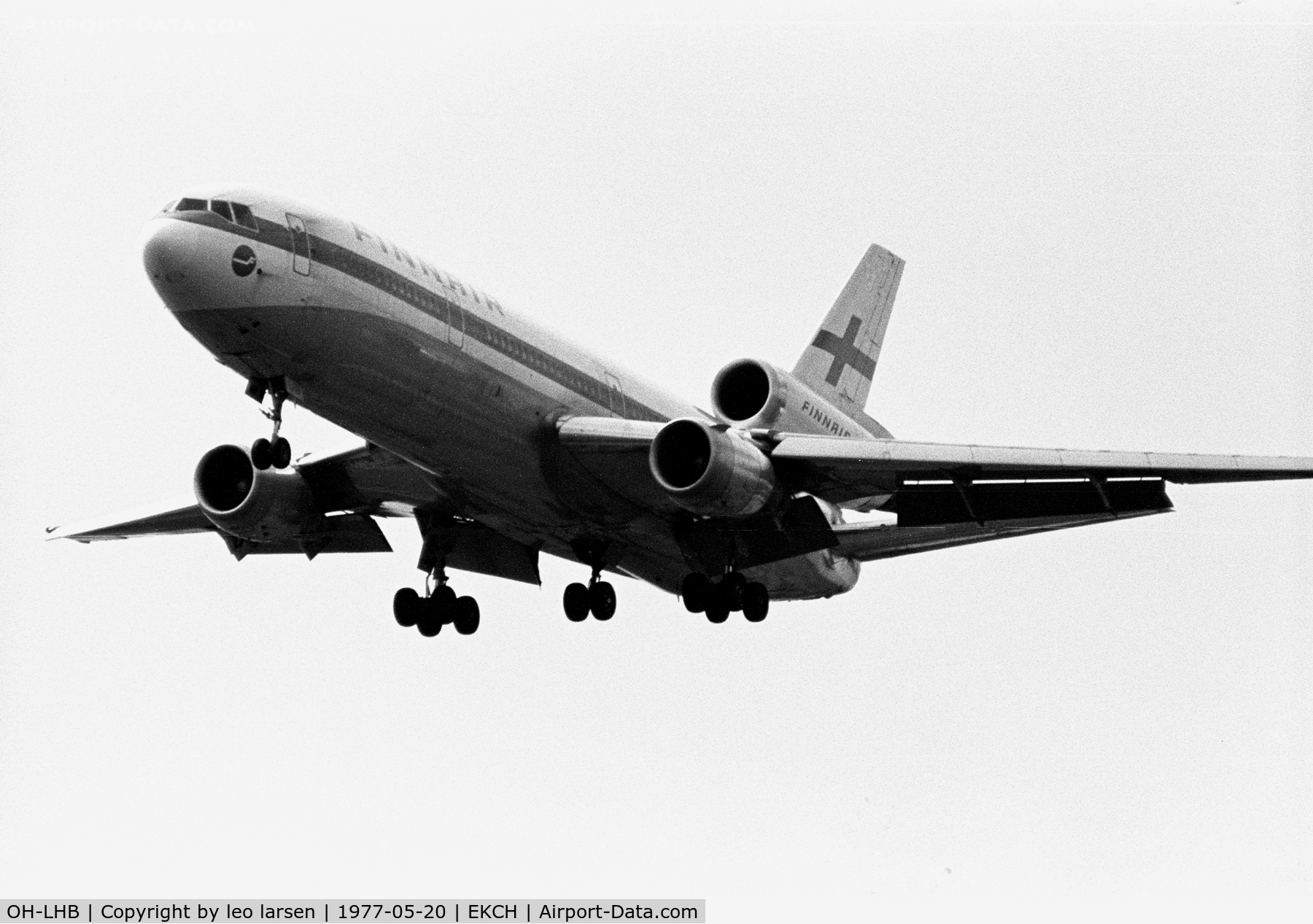 OH-LHB, 1975 McDonnell Douglas DC-10-30 C/N 47957, L/D Copenhagen Kastrup Denmark 20. 5.77