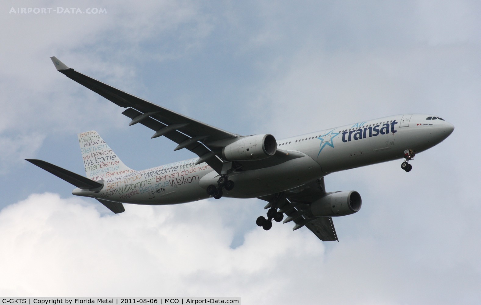 C-GKTS, 1995 Airbus A330-342 C/N 111, Air Transat in a short lived and not too popular livery with 