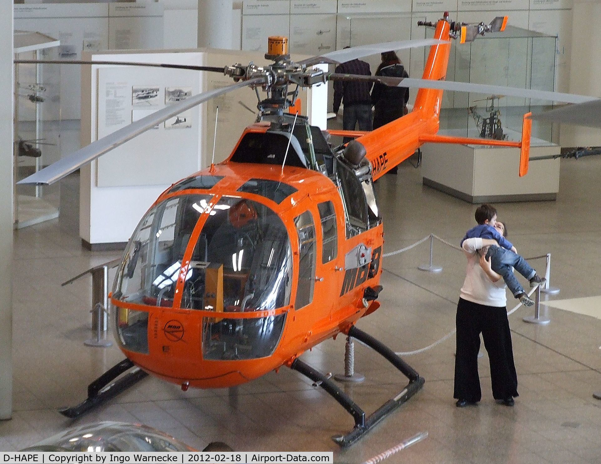 D-HAPE, MBB Bo-105P C/N V-4, MBB Bo 105P at the Deutsches Museum, München (Munich)