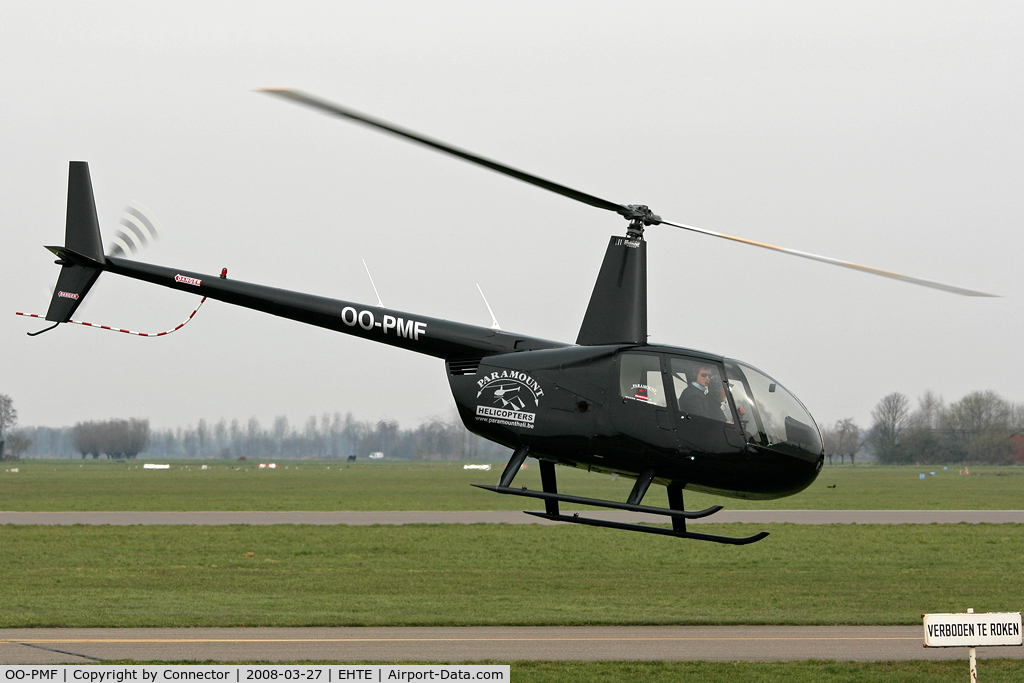 OO-PMF, 2007 Robinson R44 Raven I C/N 1750, Lift off after refueling.