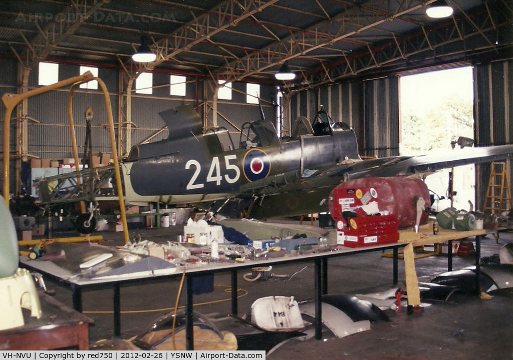 VH-NVU, 1958 Fairey Firefly AS.6 C/N F.8654, Photograph by Edwin van Opstal with permission. Scanned from a color print.