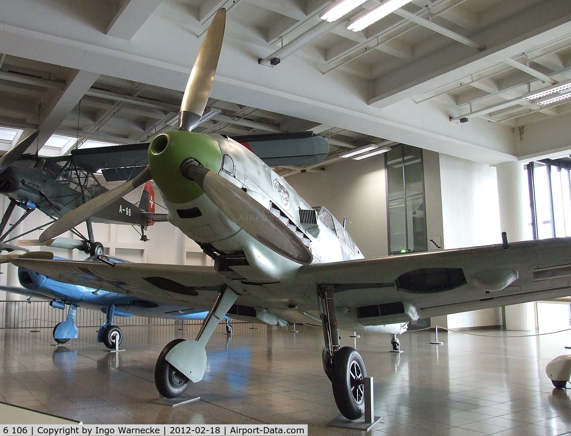 6 106, 1938 Messerschmitt Bf-109E-1 C/N 790, Messerschmitt Bf 109E-1, ex-Legion Condor, ex-Ejercito del Aire, displayed since 1973 in the markings of Werner Mölders' plane, at the Deutsches Museum, München (Munich)