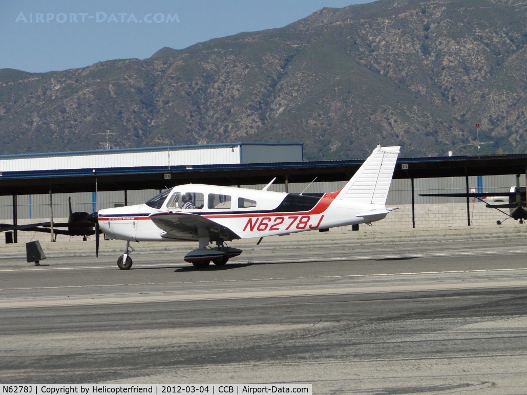 N6278J, 1976 Piper PA-28-151 C/N 28-7615354, Rolling out after landing