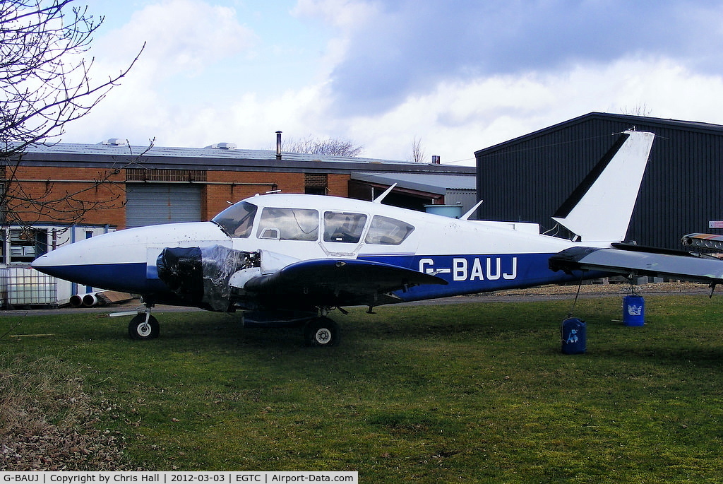 G-BAUJ, 1973 Piper PA-23-250 Aztec C/N 27-7304986, De-registered 31/10/2002, Cancelled by CAA