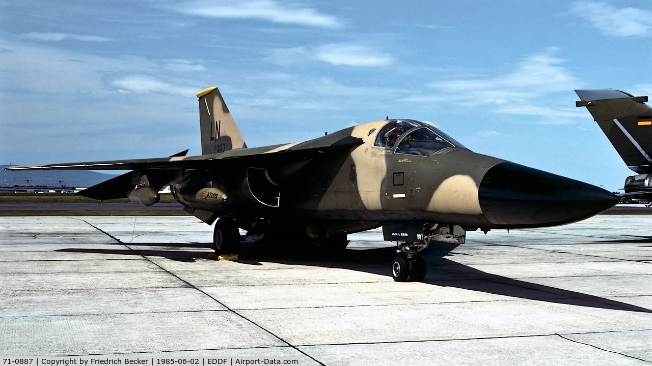 71-0887, 1971 General Dynamics F-111F Aardvark C/N E2-63, static display