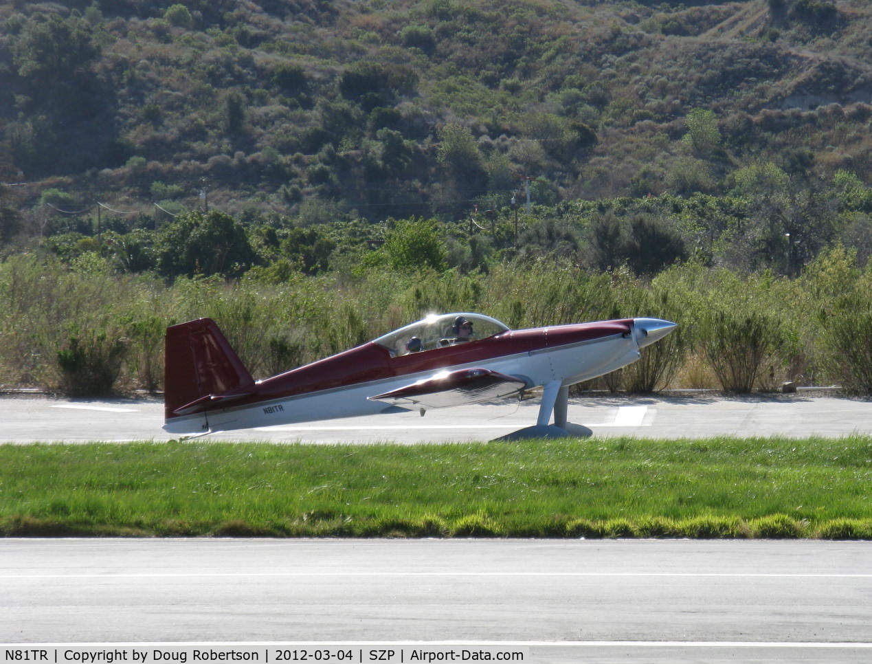N81TR, Vans RV-4 C/N 009, 2010 Irving IRBD-4, Lycoming IO-540-EXP 330 Hp, taxi to transient parking after landing